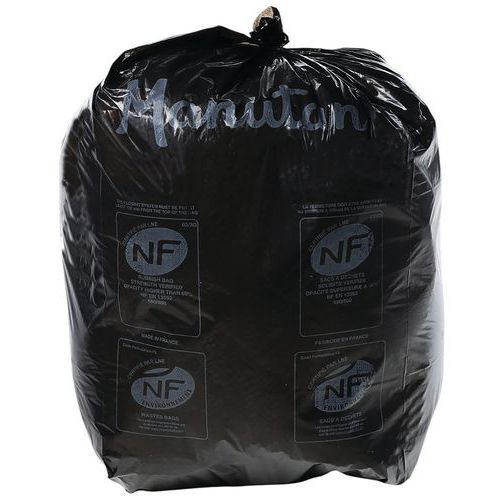 Bosa de basura negra - Desechos habituales o pesados - 30 - 50 L  - Manutan Expert