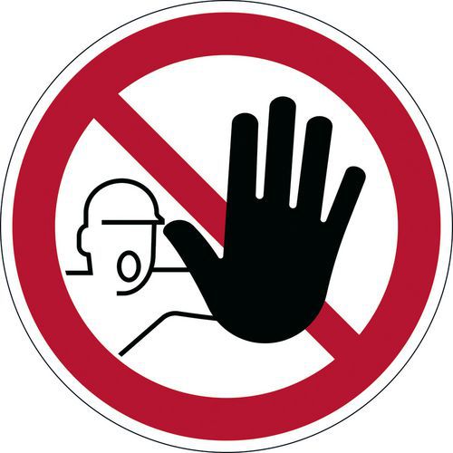 Pictograma adhesivo marcado en suelo - Prohibida la entrada - Durable