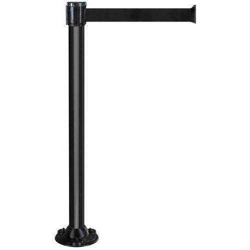 Poste con cinta 3 m - Cinta negra - Base magnética - Novap