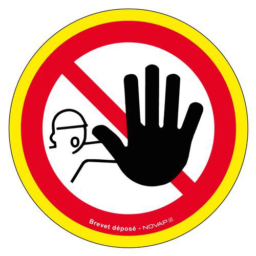 Panel de alta visibilidad: Prohibido cruzar la señal - 30 cm- Novap