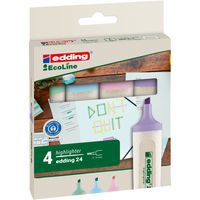 Marcadores fluorescentes en colores pastel surtidos Edding 24 - Ecoline