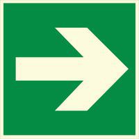 Panel fotoluminiscente - Flecha de dirección - Rígido
