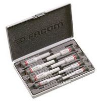 Estuche de 8 destornilladores planos Micro-Tech® - Phillips® - Pozidriv®