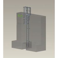 Kit completo de escalera con jaula de protección - Altura 4,50 m