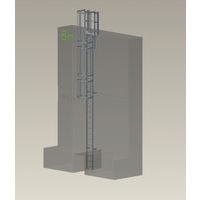 Kit completo de escalera con jaula de protección - Altura 6,75 m
