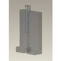 Kit completo de escalera con jaula de protección - Altura 7,25 m
