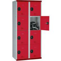 Vestuario 8 compartimentos Seamline Optimum® - 2 columnas de ancho 400 mm - En base - Acial