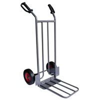 Carretilla de acero 250 kg - Ruedas de goma - Manutan Expert