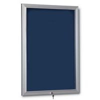 Vitrina de interior y exterior Azul - Fondo de aluminio Puertas de plexiglás