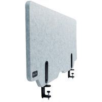 Separador de escritorio gris claro con clips - Manutan Expert