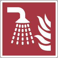 Panel de incendios - Sistema de extinción de incendios por spray de agua- Adhesivo
