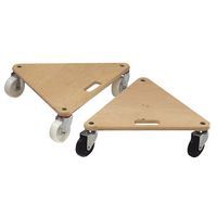 Plataforma con ruedas de madera