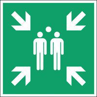 Panel de evacuación - Punto de encuentro tras evacuación - Rígido