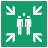 Panel de evacuación - Punto de encuentro tras evacuación - Rígido