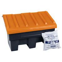 Kit compuesto por un cajón para sal sin cierre de 180 L + 1 saco de sal quitanieves de 10 kg