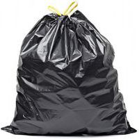 Bolsa de basura negra con cinta corrediza 50 L - Alfapac