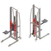 Apiladora GR manual con soporte con rodillo y plataforma en V - Capacidad 300 kg