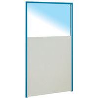 Cerramiento de tabique simple de melamina - Panel semiacristalado - Altura 1,70 m