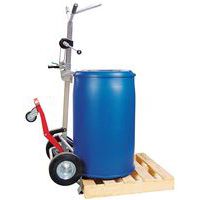 Carretilla de acero para bidones 350 kg - Rueda de goma
