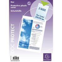 Paquete de 10 fundas de protección sencillas de PVC liso A4 máx - Exacompta