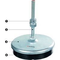 Soporte antivibraciones con varilla inclinable para cargas medias - Tamaño de roscado M12