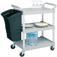 Carro con 3 bandejas de plástico con capacidad para 90 kg - Rubbermaid