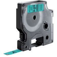 Cinta DYMO D1 9 mm negra/verde