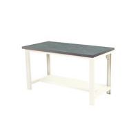 Banco de trabajo Cubio con balda fija - Anchura 150 cm - Linóleo