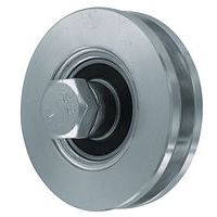 Rueda de acero cincado con rebaje rectangular - Capacidad de carga de 150 a 425 kg