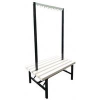 Banco con doble colgador de PVC blanco - Para montar - Manutan