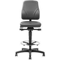Silla de taller ergonómica alta con ruedas - Manutan Expert