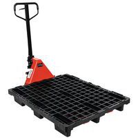 Transpaleta manual 2500 kg + 15 palés 1200×1000 mm - Manutan Expert