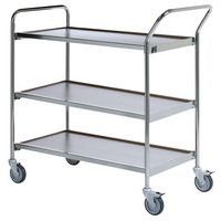 Mesa con ruedas cromada - 3 bandejas - Capacidad 150 kg
