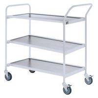 Mesa con ruedas gris - 3 bandejas - Capacidad 150 kg