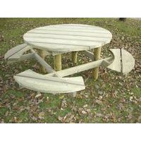 Conjunto de mesa y bancos (color grosella)