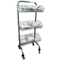 Carro médico de acero inoxidable con cestas - Con separador