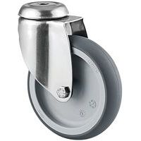 Rueda pivotante con ojal inoxidable - Capacidad 100 kg