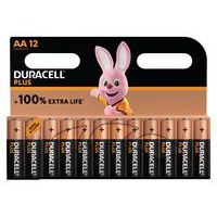 Pila alcalina AA Plus 100 % - 12 unidades - Duracell