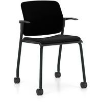 Silla de conferencias Wikido con reposabrazos y ruedas - Nowy styl