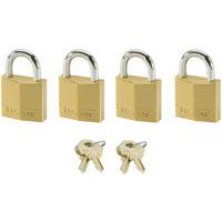 Candado de llave de latón macizo - Juego de 4 - Master Lock