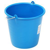 Cubo redondo de 10 L, Capacidad: 10 L, Color: Azul, Tipo: Estándar, Material: Plástico, Altura: 27 cm