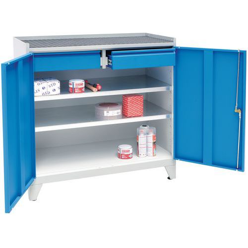 Armario para herramientas - Con patas - 2 puertas - Manutan - Manutan.es