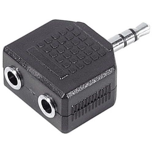 Adaptador de cable jack de audio con doble entrada Manutan.es