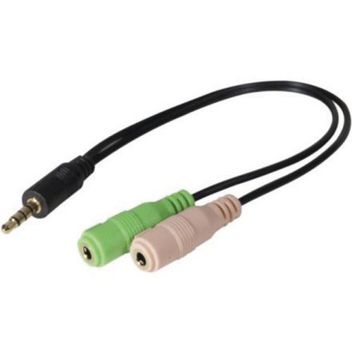 Adaptador de cable jack de audio con doble entrada 