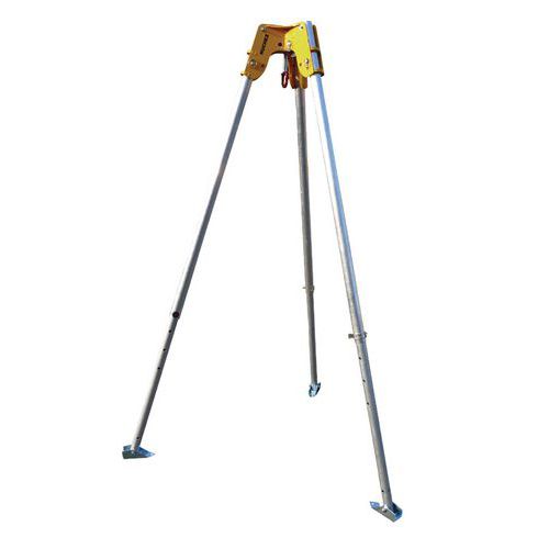 Trípode con polea telescópico de aluminio - Resistencia de 250 a 2000 kg Trípode con polea telescópico de aluminio - Resistencia de 250 a 2000 kg