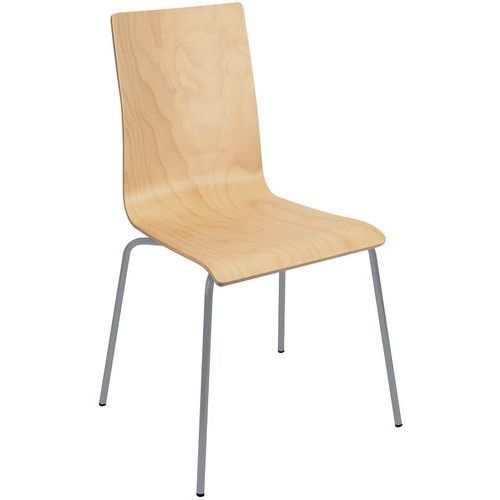 Silla de restaurante con armazón de madera de 4 patas Silla de restaurante con armazón de madera de 4 patas