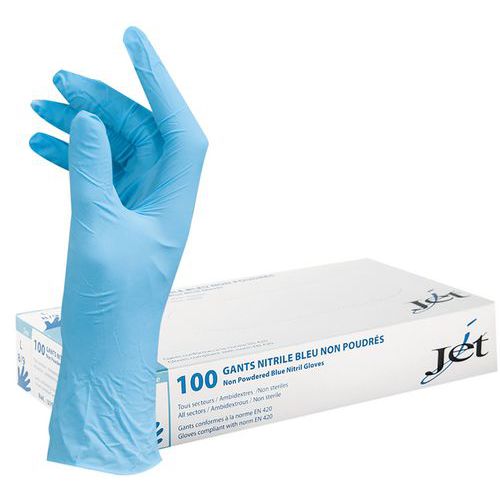 Guantes de nitrilo azul no empolvados Guantes de nitrilo azul no empolvados