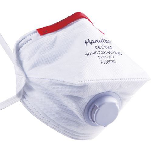 Semimáscara respiratoria plegable de uso único FFP3 - Manutan