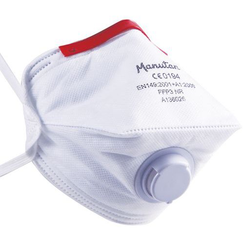 Semimáscara respiratoria plegable de uso único FFP3 - Manutan Semimáscara respiratoria plegable de uso único FFP3 - Manutan
