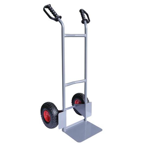 Carretilla acero 200 kg - Ruedas a pruebas de pinchazos - Manutan Expert